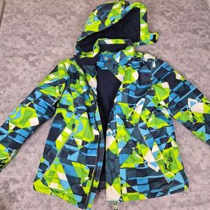 Phibee Kids Outdoor Ski Jacket XL Waterproof Winter Coat 170/176 CM Blue Green